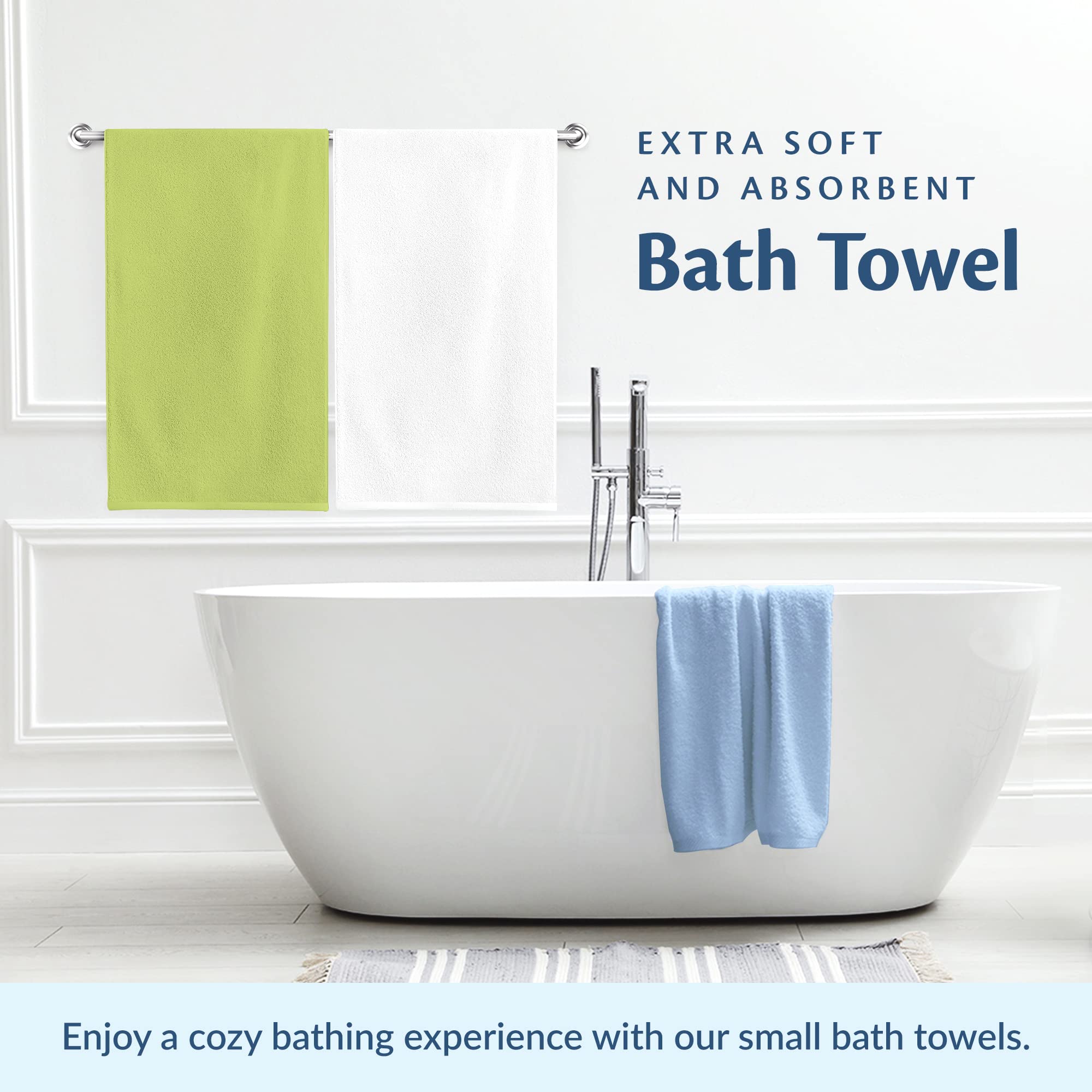 Groko Textiles pastel towel emphasizing high absorbency for quick drying.