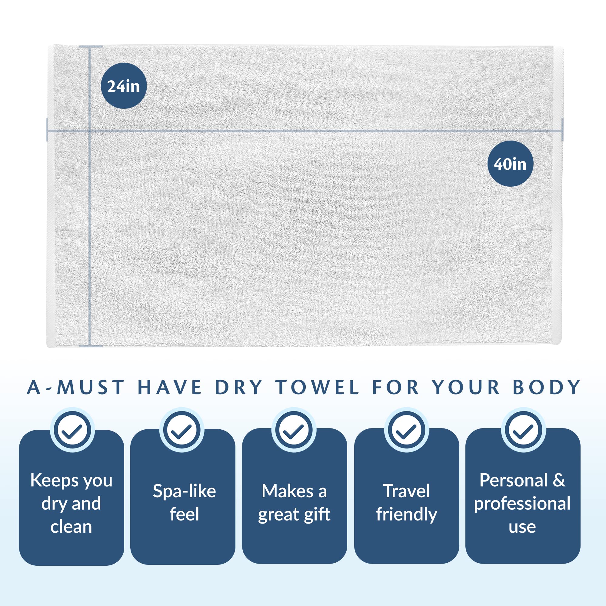 Groko Textiles pastel towel shown for hair-drying use and grooming.