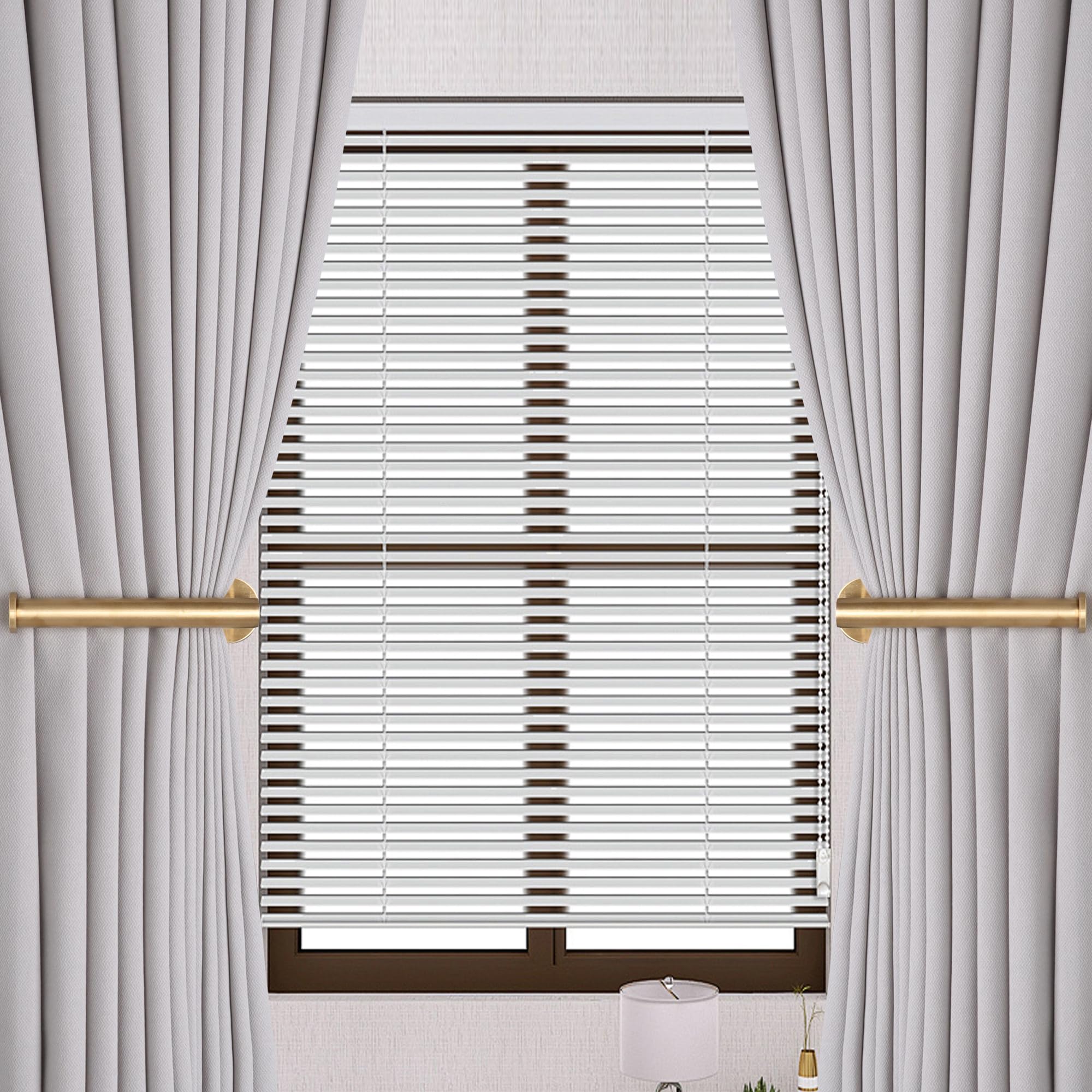 Groleca adhesive curtain tiebacks gold securely hold curtains without drilling.