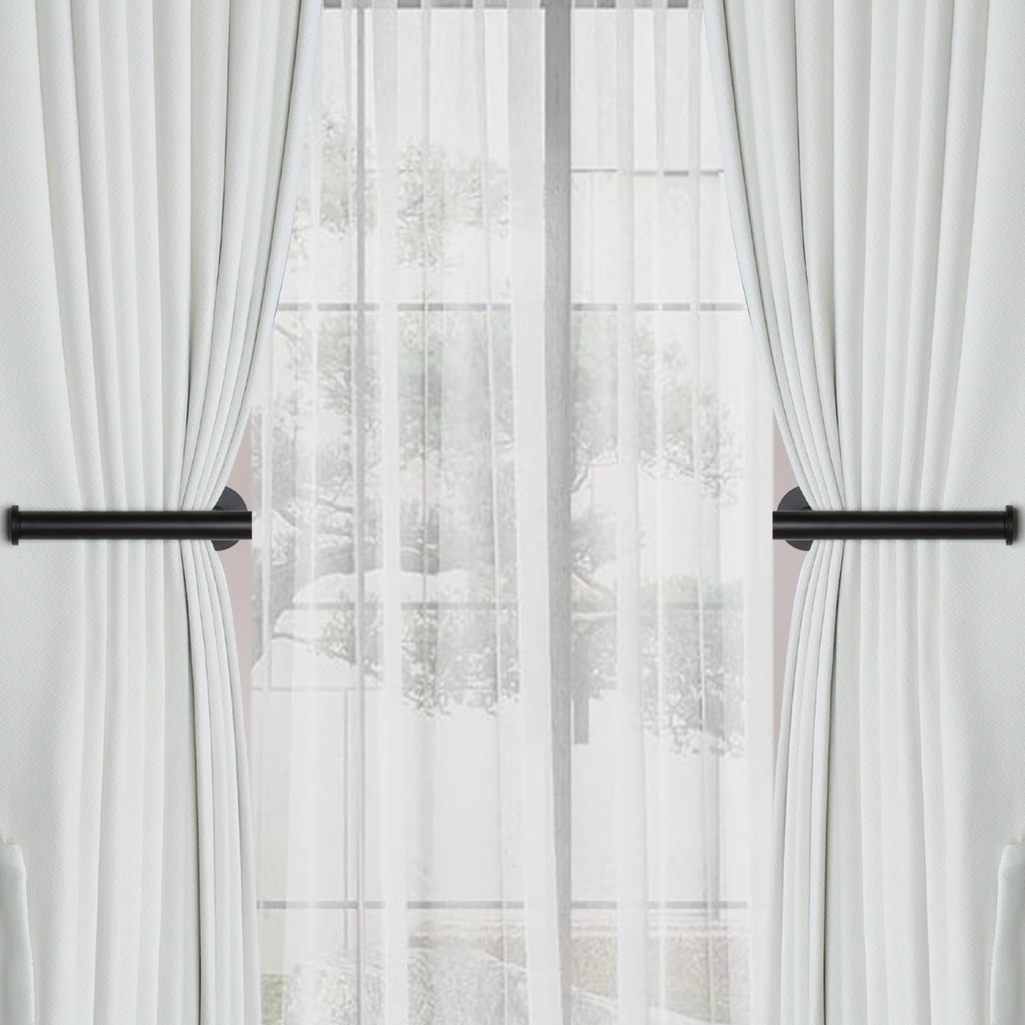Groleca modern-design curtain holdbacks enhance room style while keeping curtains neatly draped.