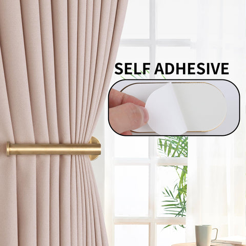 Groleca no-drill curtain hooks gold simple wall mounting.
