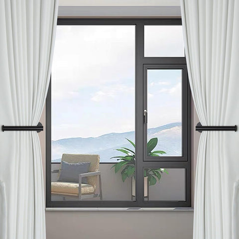 Groleca secure holdbacks support lightweight curtains without drilling.