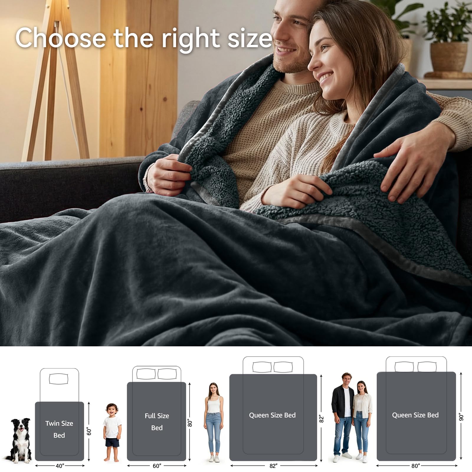Groose waterproof blanket displays soft flannel texture for comfortable lounging.