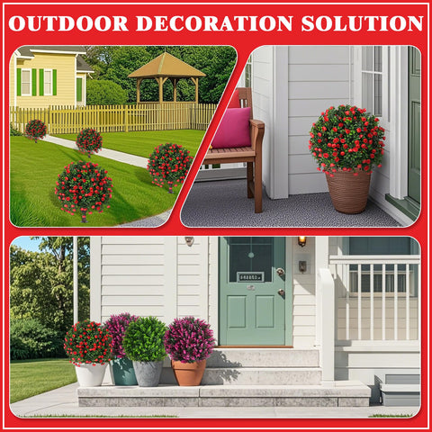 Grooy topiary set flanks doors with boxwood accents