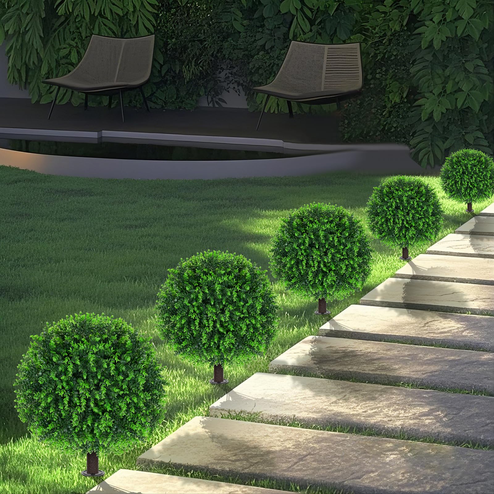 Outdoor-ready Grooy topiary weather resistant under sun and rain