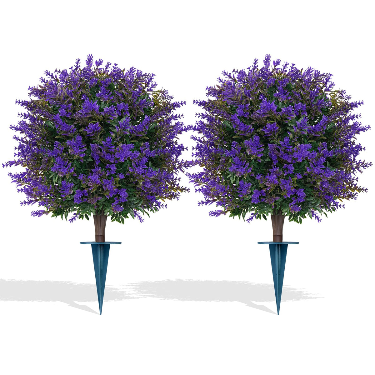 Grooy artificial lavender topiary balls for outdoor use with lasting color.