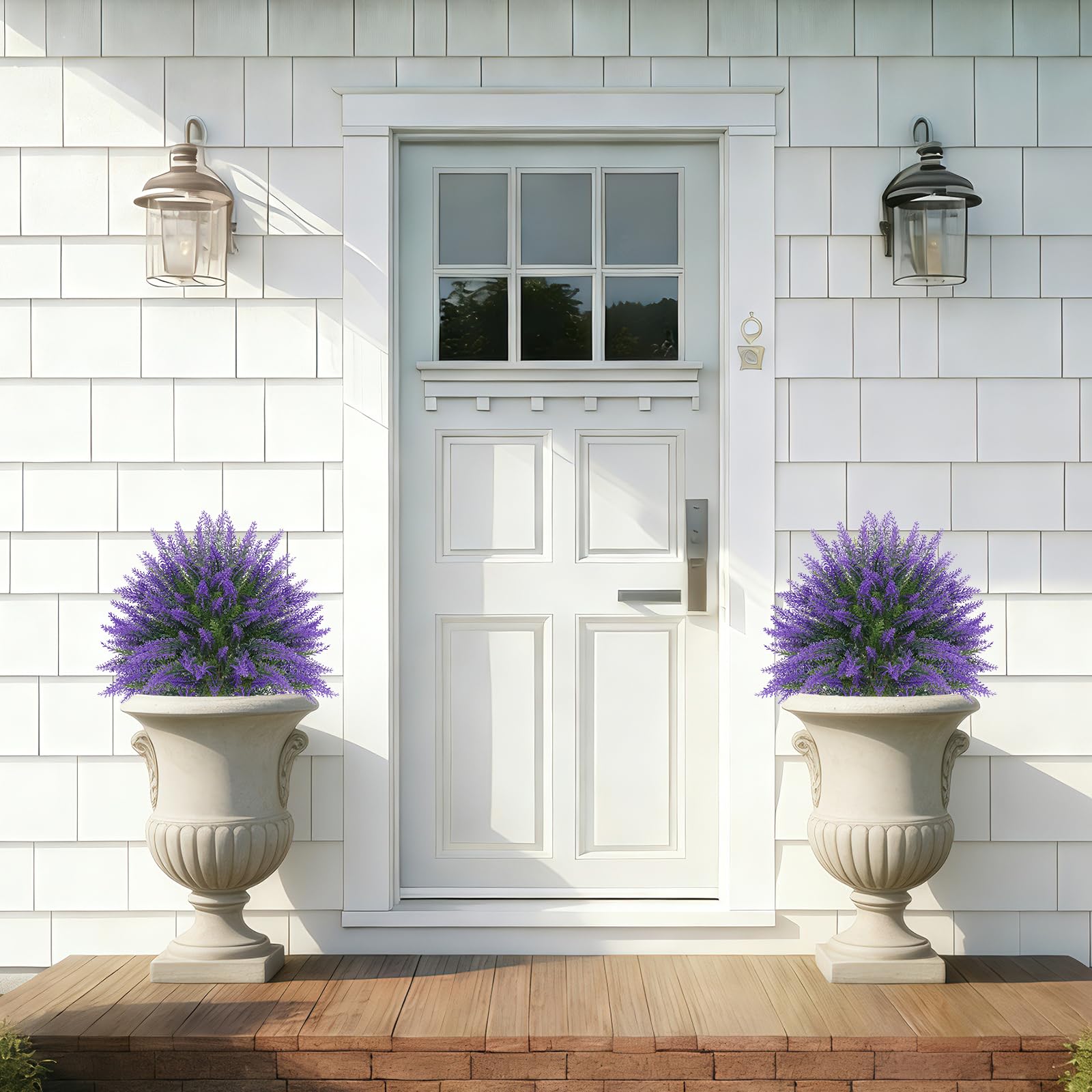 Grooy lavender topiary ball trunk detail showing realistic wood grain.