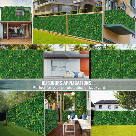 Grooy boxwood panels tactile green texture close view