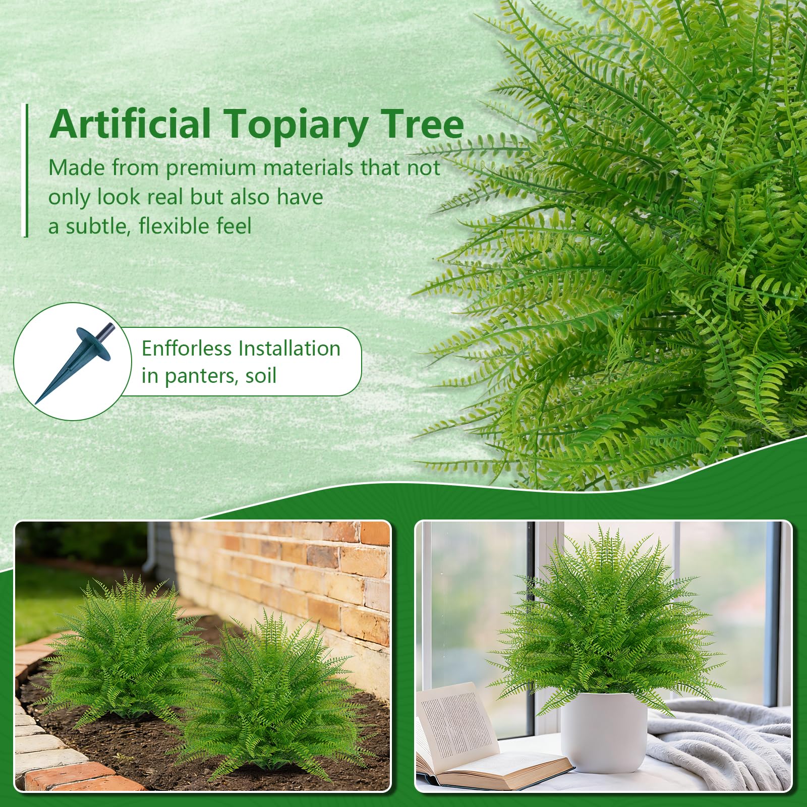 Grooy weatherproof greenery suitable for porches and walkways