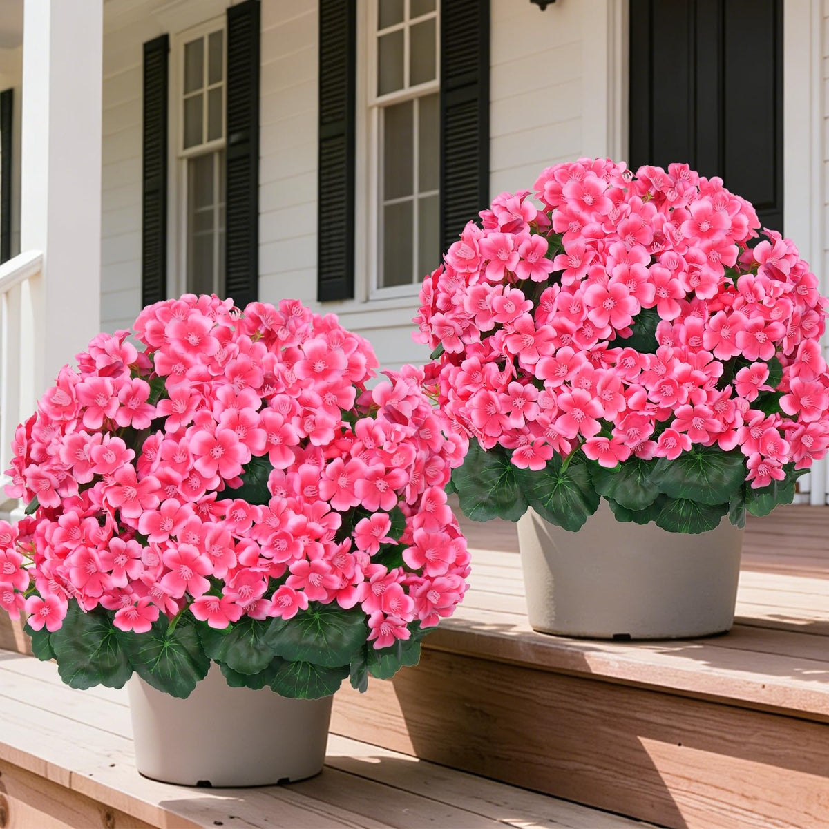 Grooy pink crabapple topiary ball outdoor 2-pack enhances curb appeal.