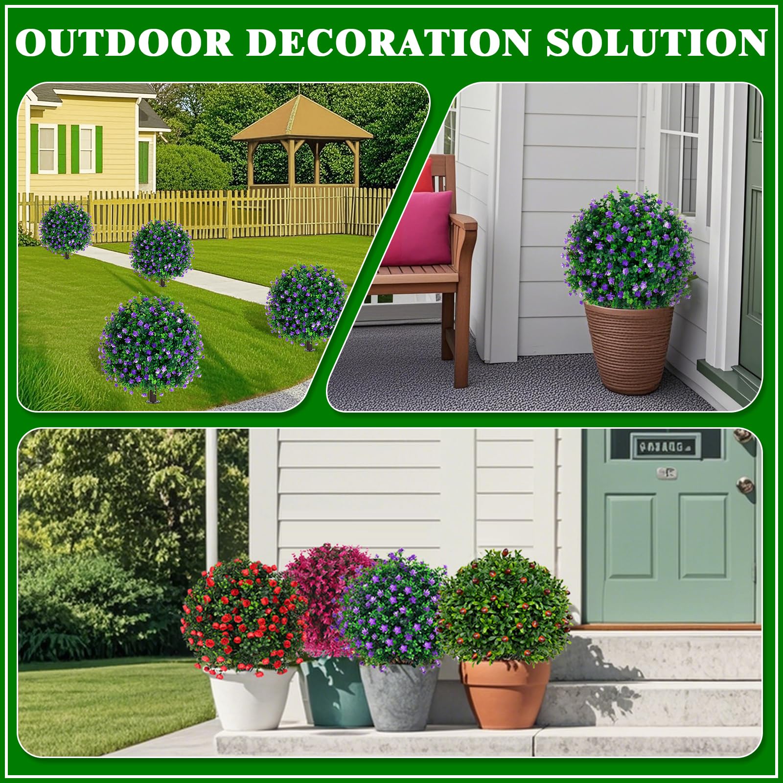 Grooy two-pack topiary for porch or patio accents