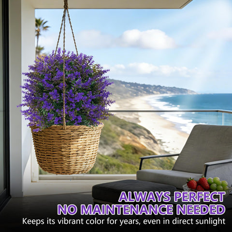 Grooy two-piece lavender topiary set designed for windy weather stability.