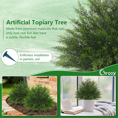 Grooy weather-resistant leaves stay vibrant with minimal maintenance.