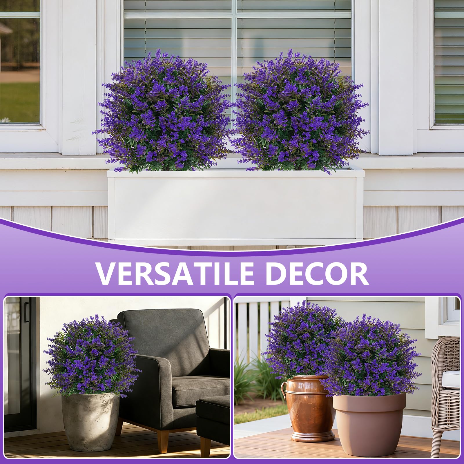 Grooy weatherproof faux plants close-up highlighting UV-coated foliage.