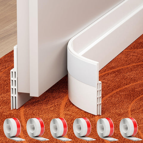 GroTheory 6-pack door draft stoppers packaged for easy storage.