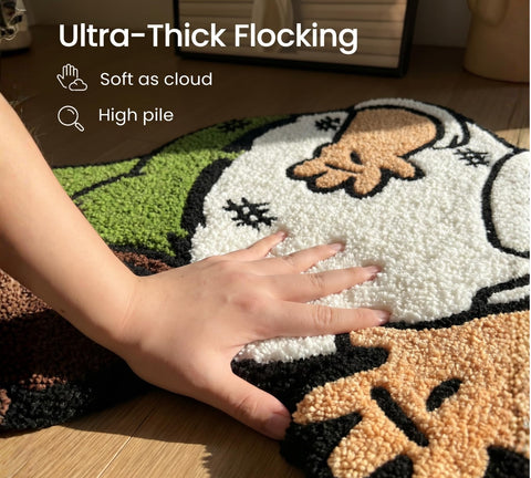 GROVETA durable non-slip base rug that stays in place.