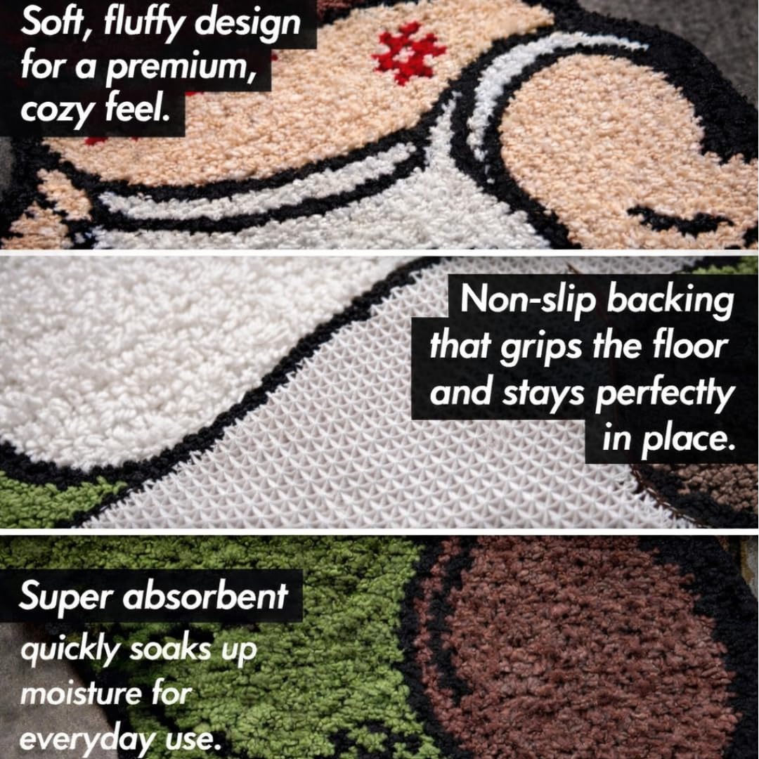 GROVETA soft fabric area rug adds cozy texture.