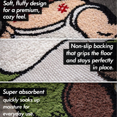 GROVETA soft fabric area rug adds cozy texture.