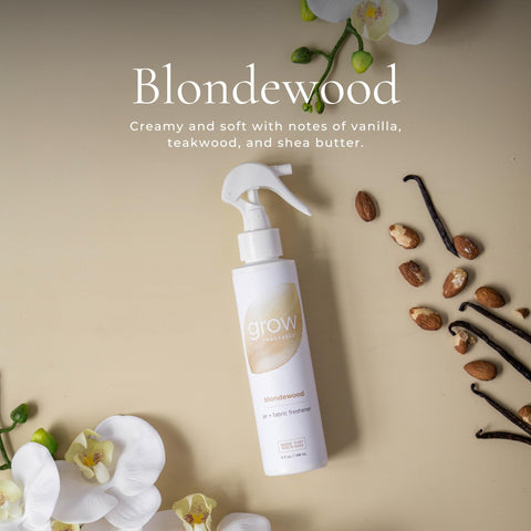 Grow Fragrance Blondewood Woodland Sage fabric usage refreshes linens and upholstery