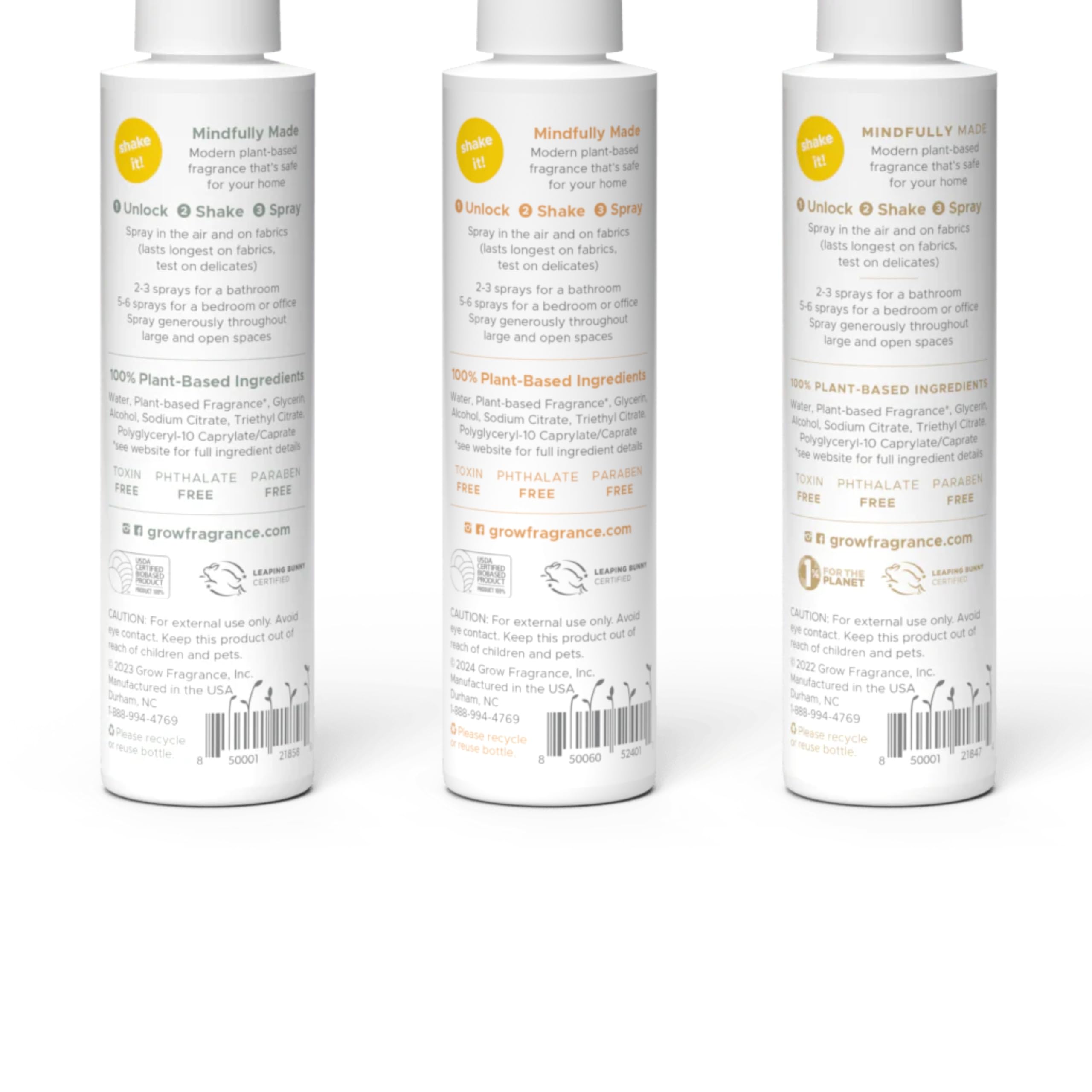 Grow Fragrance Woodland Sage spray application on fabrics for quick refresh
