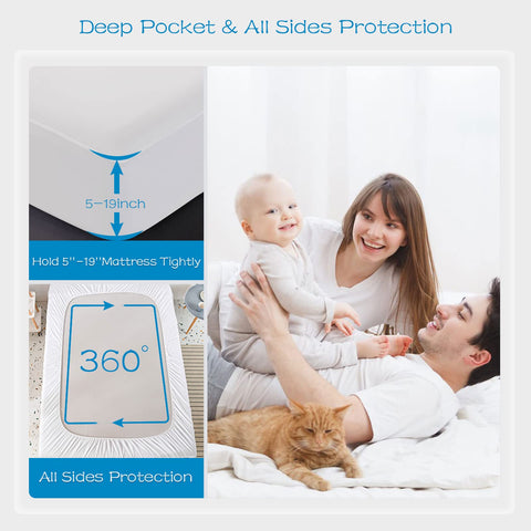 GRT stretchable skirt fits 5–19 inch mattresses securely, reducing shifting