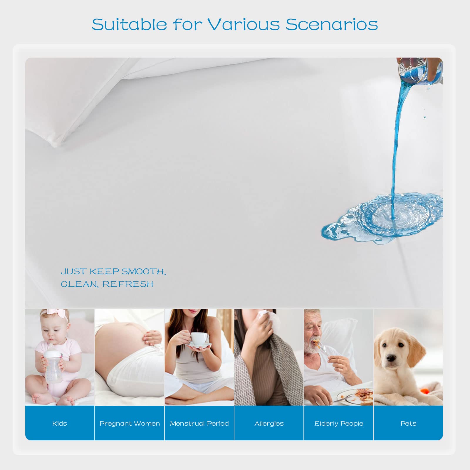GRT twin mattress protector vinyl-free safe materials for families