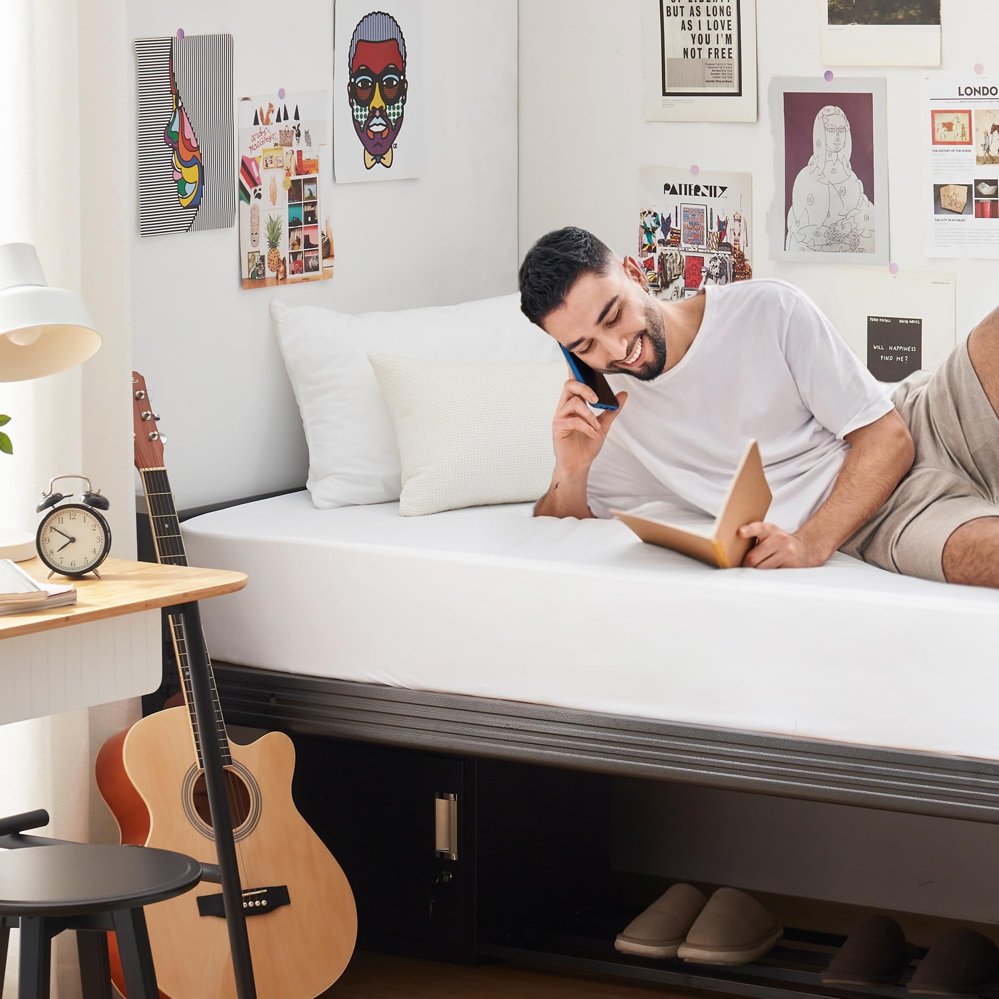 GRT Twin XL deep-pocket protector fits securely on 5-19 inch mattresses.