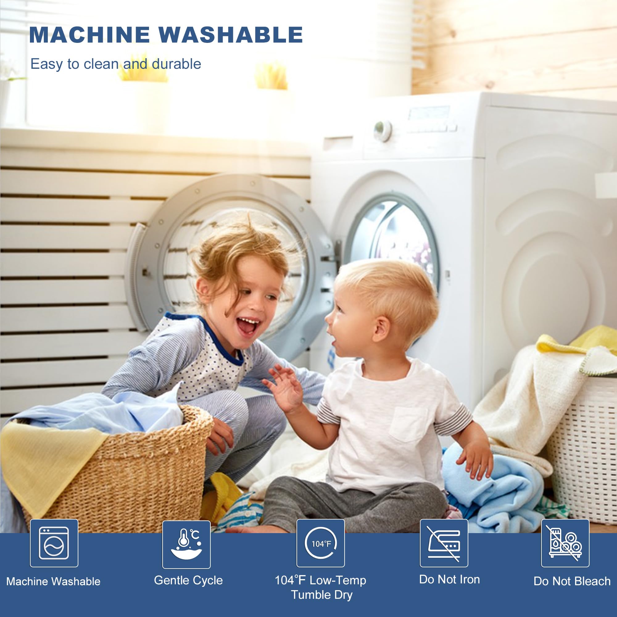 GRT Twin XL machine-washable protector for easy cleaning.