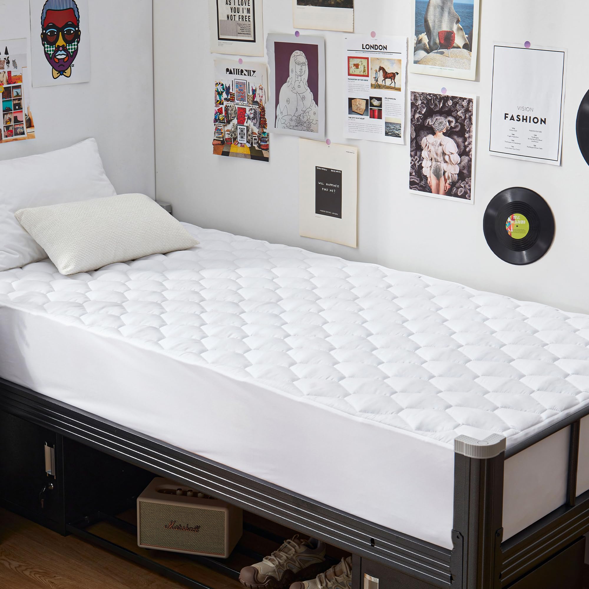 GRT Twin XL waterproof mattress protector with TPU backing protects against spills