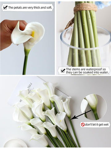 grtefhu Calla Lily real-touch petals enhance wedding decor realism