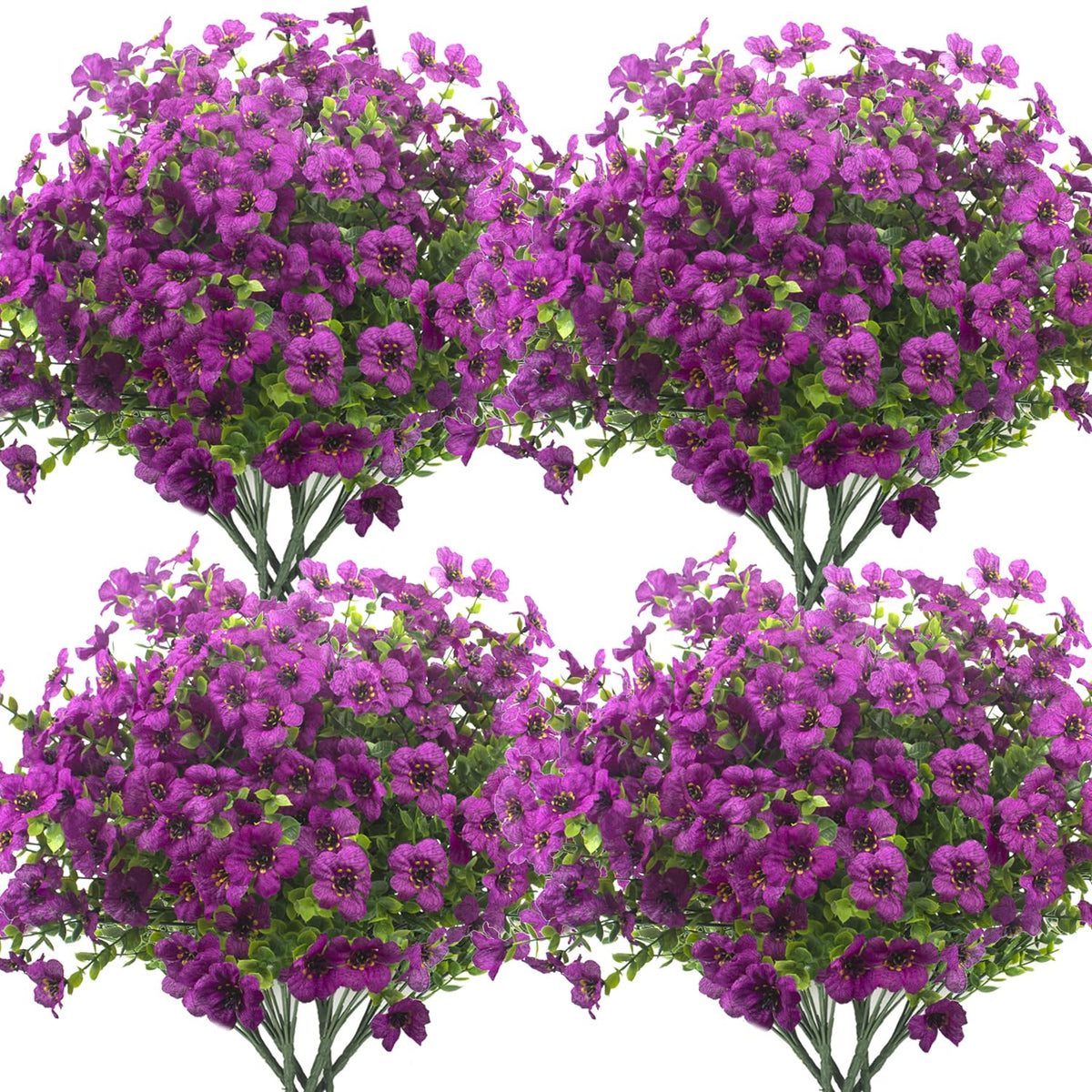 Grunyia 10 bundles artificial flowers for outdoor use with UV resistance and lasting color.