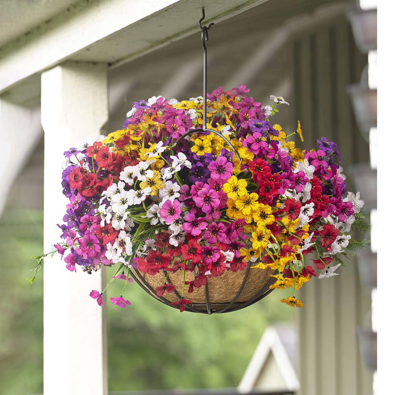 Grunyia 20 Bundles artificial flowers arranged in vase demonstrate no-fade color
