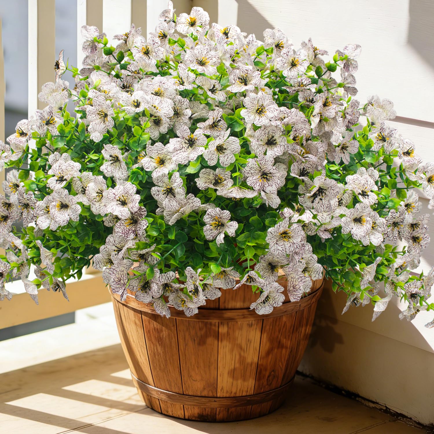 Grunyia 20 bundles artificial flowers for outdoor use with lifelike color.