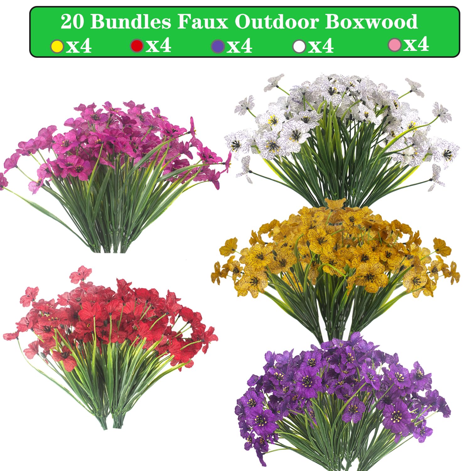 Grunyia 20 Bundles artificial flowers purple carnations display realistic texture for home accents