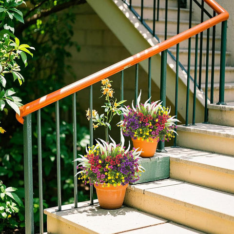 Grunyia 20 stem hanging-basket set enables quick, lush arrangements.