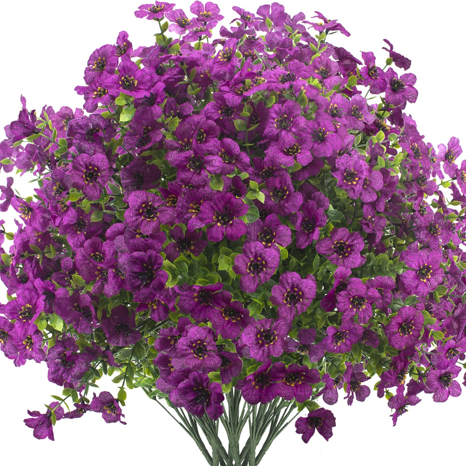 Grunyia artificial daisies bundles for outdoor use add vibrant light-purple color and long-lasting appeal