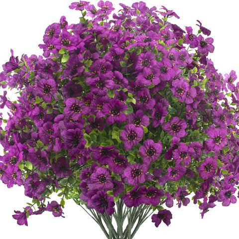 Grunyia artificial daisies bundles for outdoor use add vibrant light-purple color and long-lasting appeal