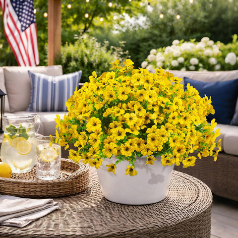 Grunyia artificial flowers feature lifelike texture for outdoor scenes.