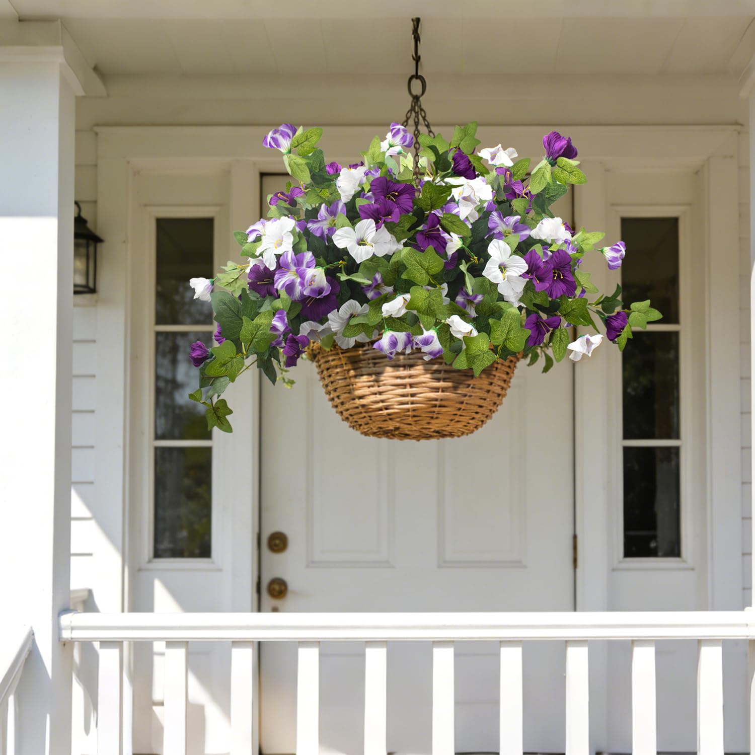 Grunyia artificial petunia blooms fade-proof for all-weather garden arrangements.