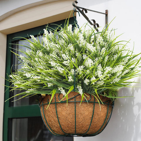 Grunyia artificial plants displayed on a mantel for long-lasting home decor.