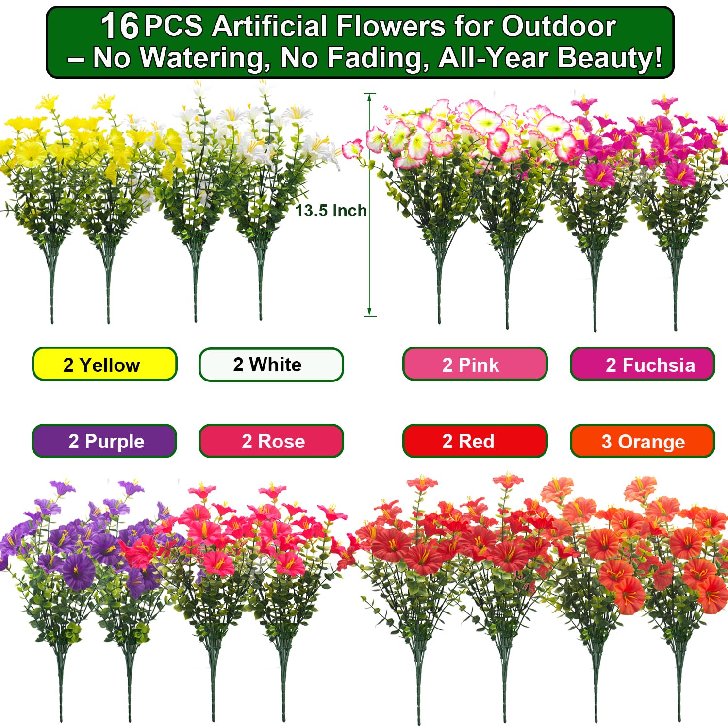 Grunyia artificial UV-resistant morning glory for durable outdoor decor year-round.