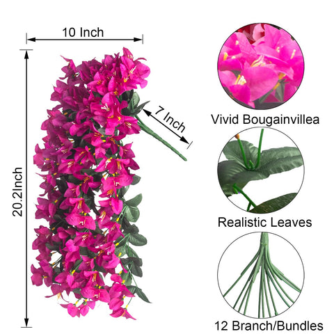 Grunyia Bougainvillea trailing vines close-up showing silk texture.