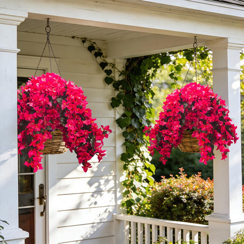 Grunyia bougainvillea wall garden display enhances indoor and outdoor spaces.