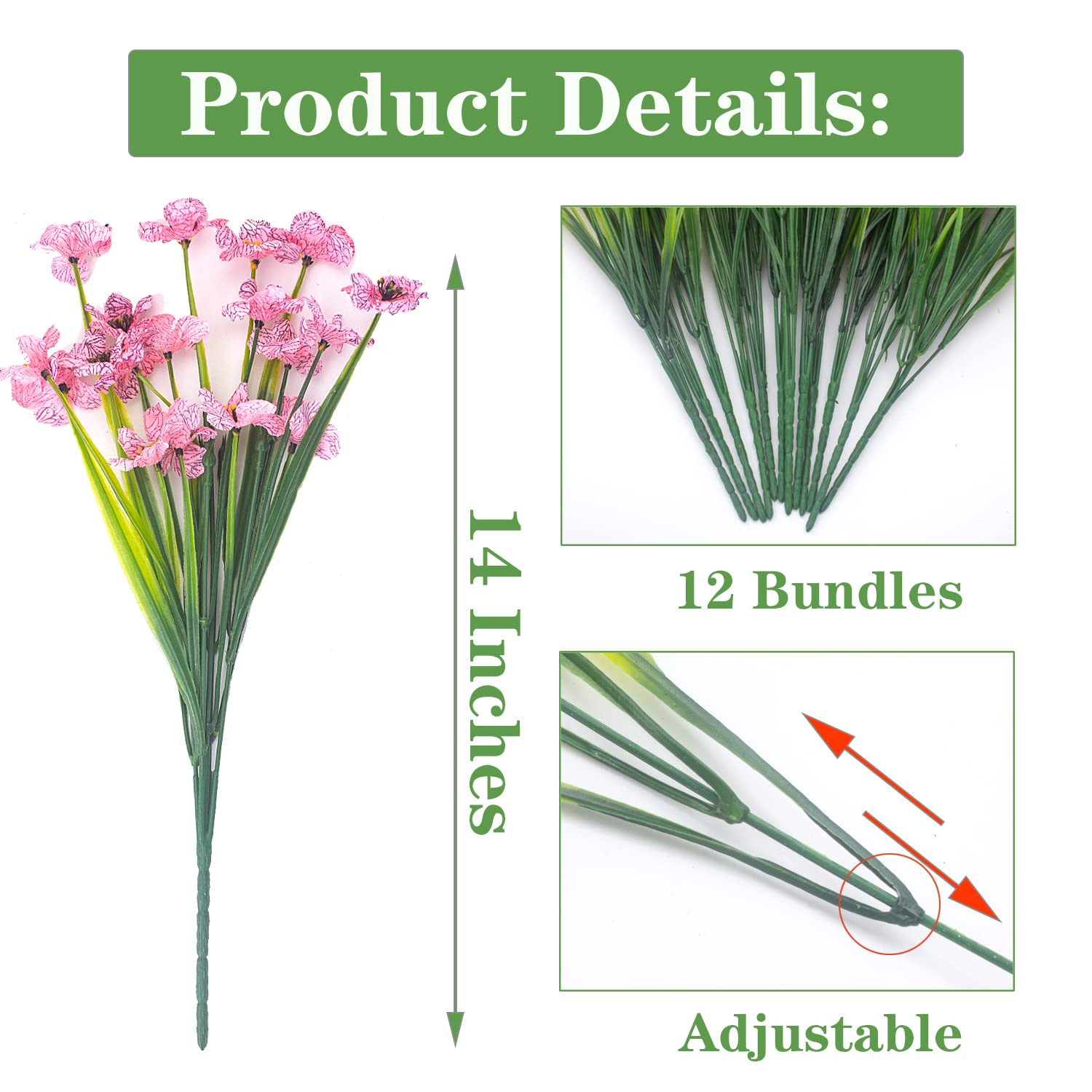 Grunyia 14x9 inch bouquets offering versatile DIY party or memorial decor.