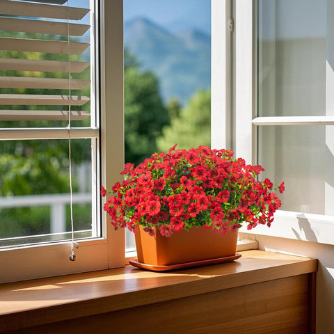 Grunyia red artificial daisy bundle suitable for wedding décor and farmhouse style.