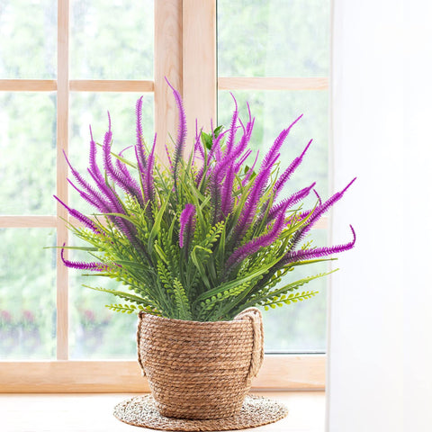 Grunyia fake outdoor flowers twelve pieces for seasonal decorating and easy maintenance