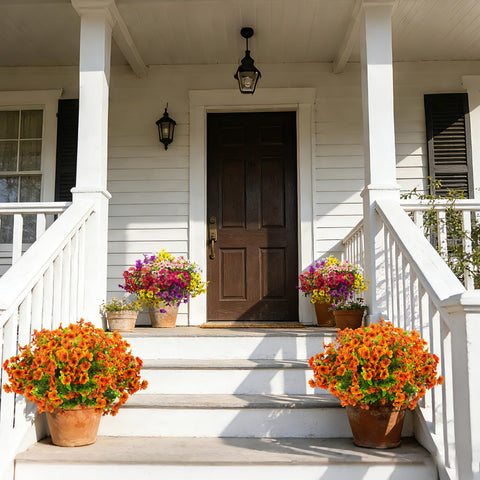 Grunyia orange outdoor flowers ideal for hanging planters and balconies.