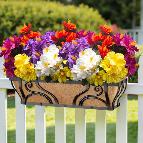 Grunyia hibiscus flowers for hanging baskets with flexible stems for easy fluffing.