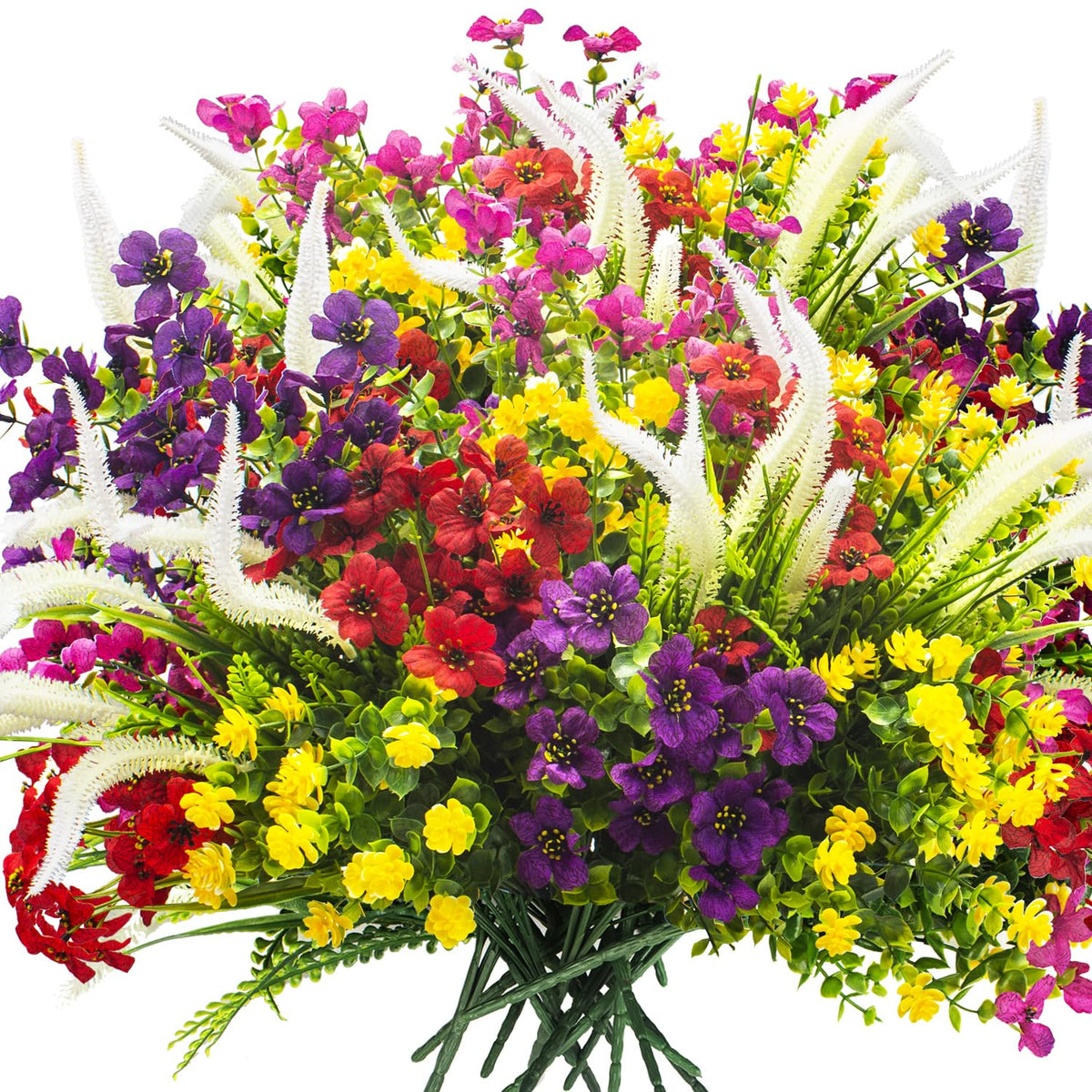 Grunyia lifelike flowers closeup petals showcase vibrant color for year-round outdoor charm.