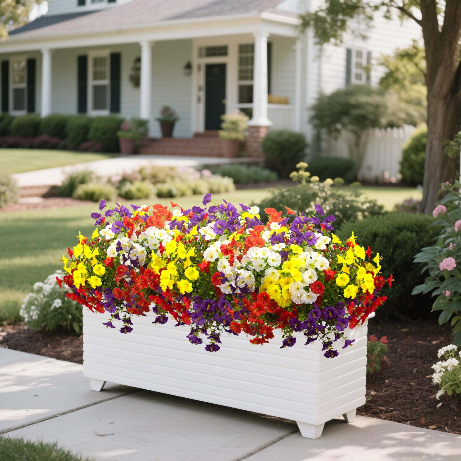 Grunyia outdoor decor for porches and patios maintains year-round beauty.